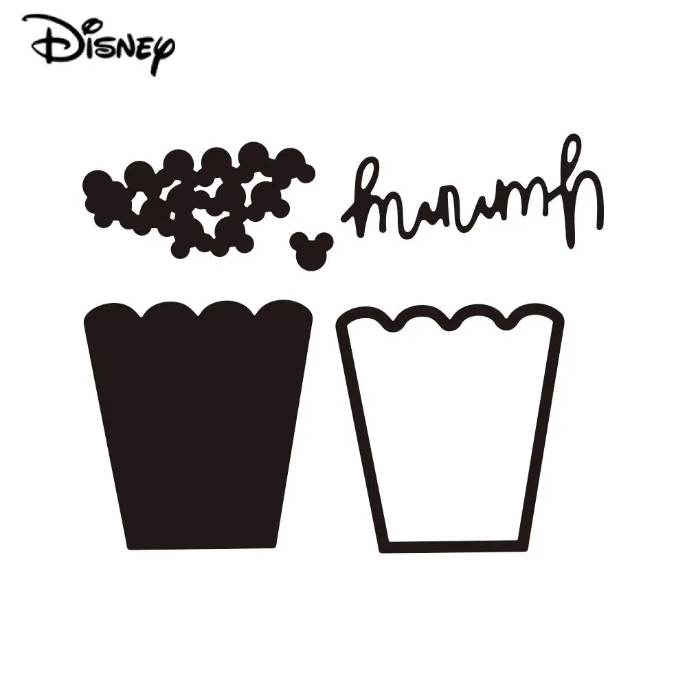 Pyszny Popcorn Metalowe matryce do wycinania Szablony Disney Diecut do DIY Scrapbooking Dekoracyjne wytłaczanie Papierowe kartki do rękodzieła