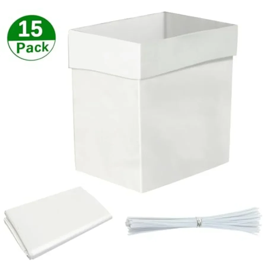 Sacs de compacteur poubelle robustes de 15 gallons avec conception étanche de 2,6 mil d'épaisseur pour compacteurs de 15 pouces, ajustement parfait pour Maytag et J