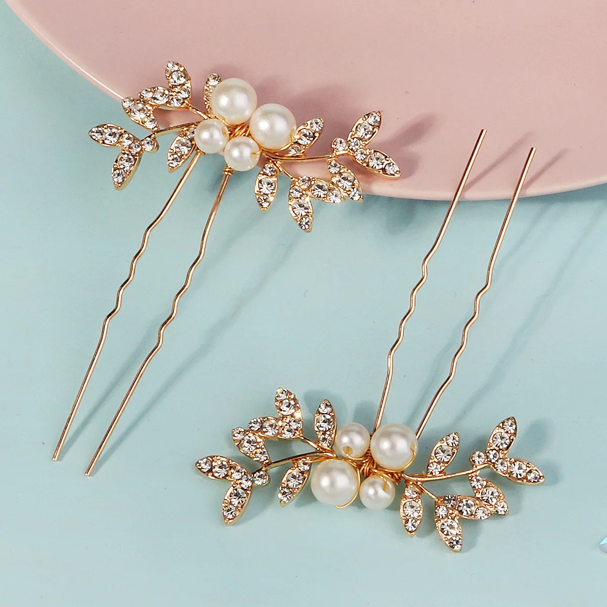2 Teil/satz Mode Kristall Blume Braut Haarnadeln Trendy Handgemachte Perle Haar Clips Für Frauen Urlaub und Party Schmuck Zubehör – Detail 4