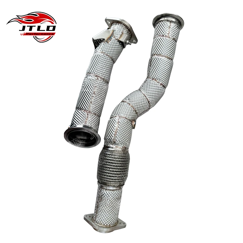High Performance 304 Stainless Steel Downpipe With Heat Shield For BMW M2 G87/M3 G80/M4 G82 Exhaust System Upgrade