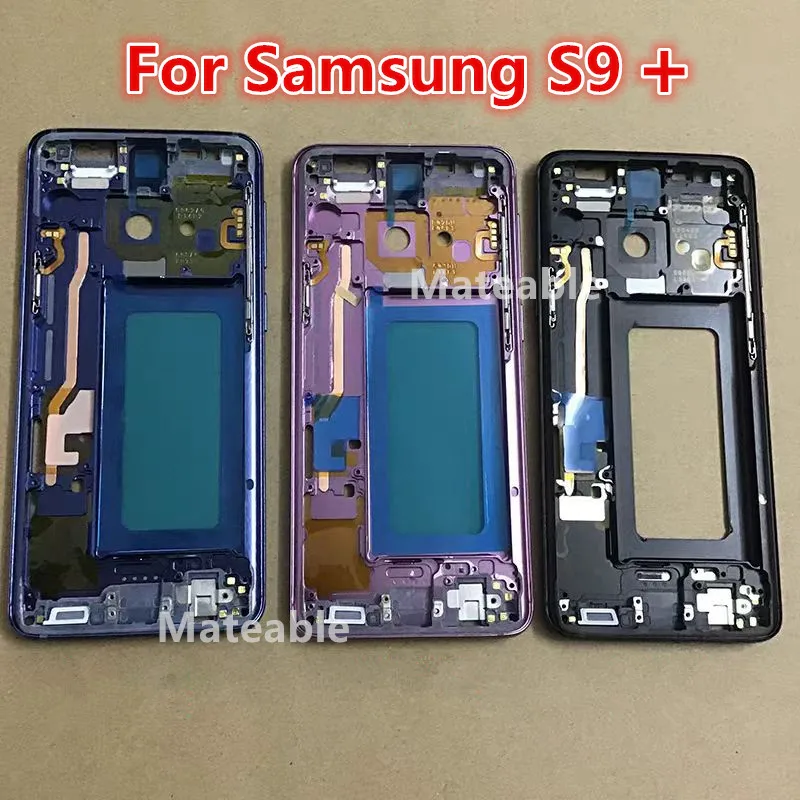 S9Plus Middle Frame For Samsung Galaxy S9 Plus G965 Housing Board LCD Faceplate Bezel Replace Repair Parts + Side Buttons