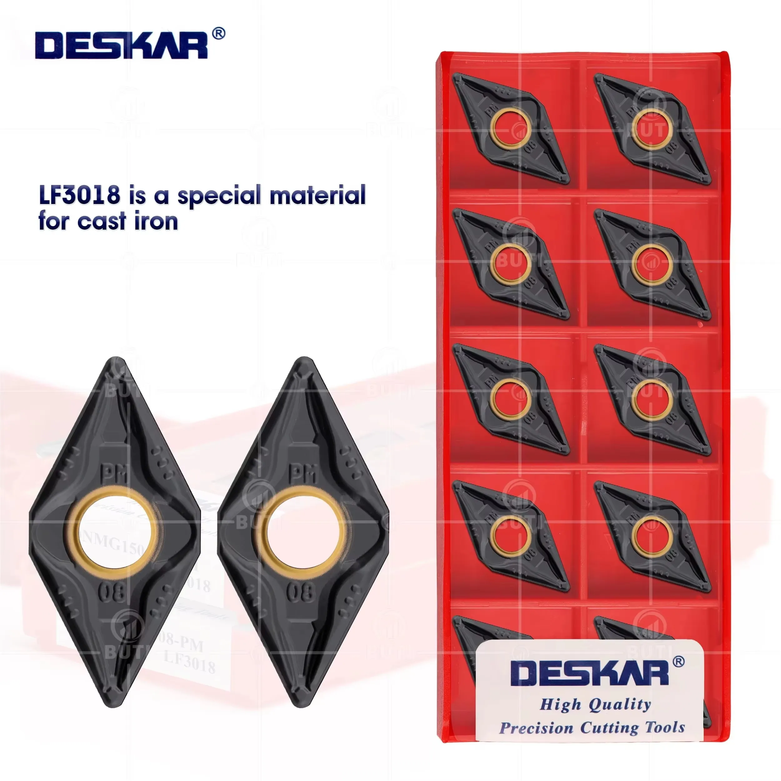 DNMG Series DESKAR 100% Original DNMG150608-PM LF3018 Lathe Numerical Control Rhomb Shaped Turning Insert For Cast Iron Material