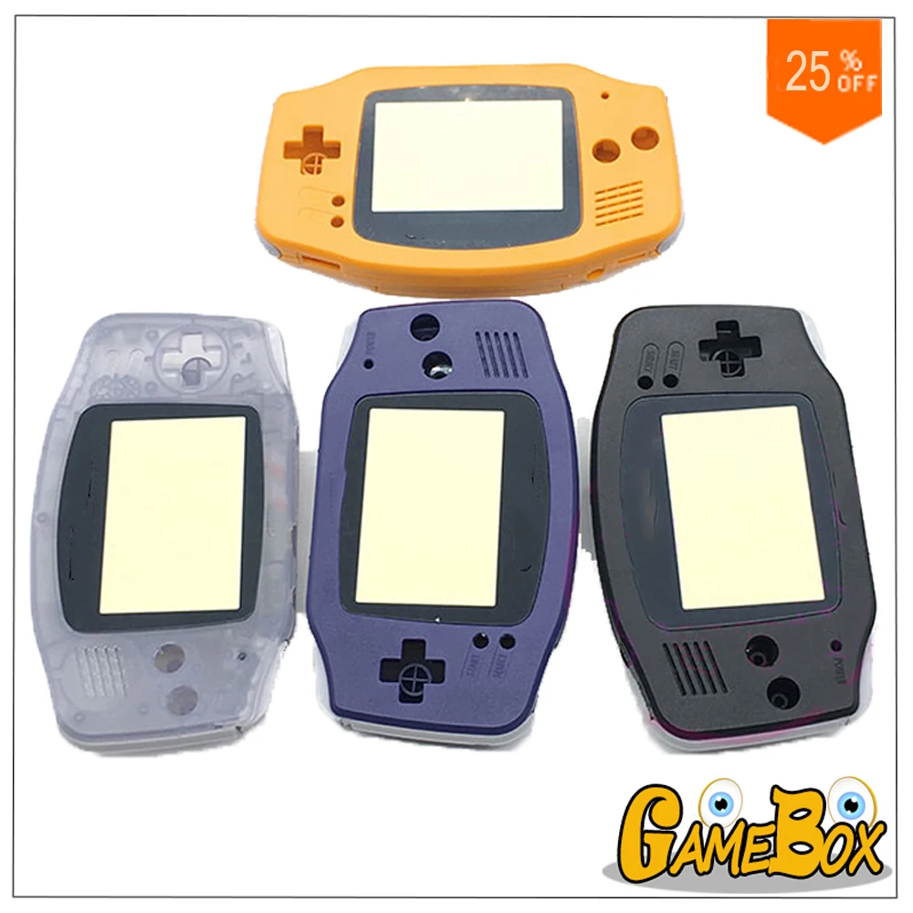 ปลอกหุ้มสำหรับ nintend GBA gameboy adance คอนโซลแบบเต็มเคสพร้อมปุ่มและสกรู