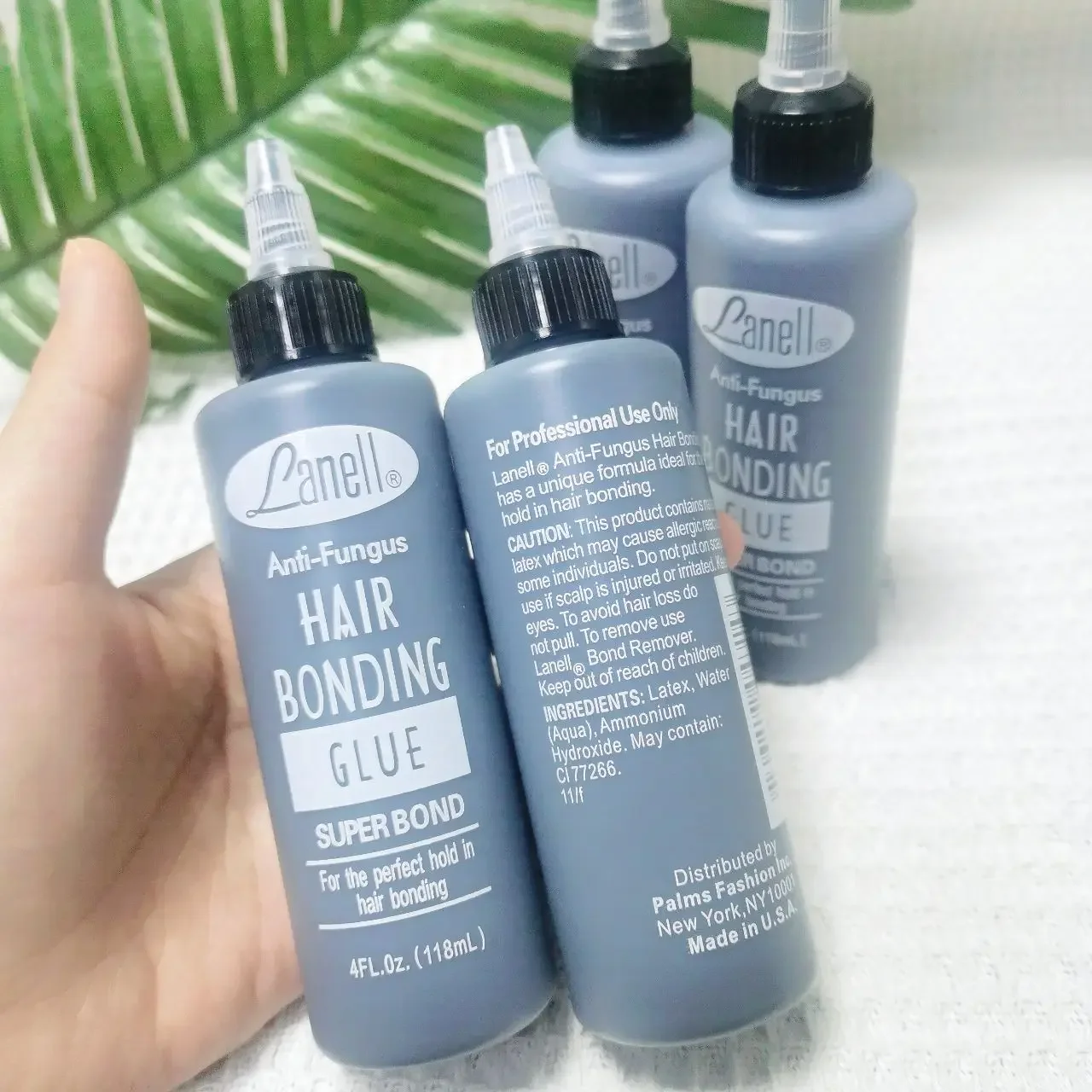 4 oz 118ml gel rambut hitam perekat super kuat, anti jamur dan gel rambut dengan daya rekat kuat, dirancang khusus untuk wig, lembut dan tidak