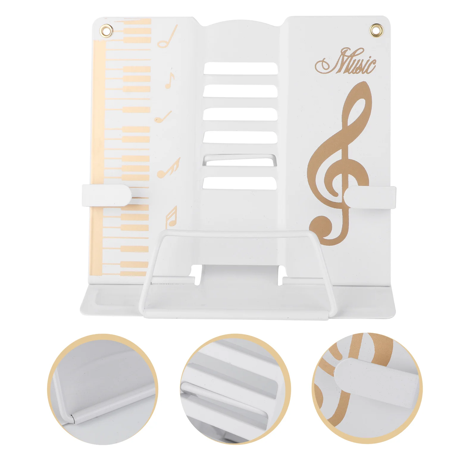 

Stand Multifunctional Reading Rack Book Adjustable for Desk White Multi-angle Child