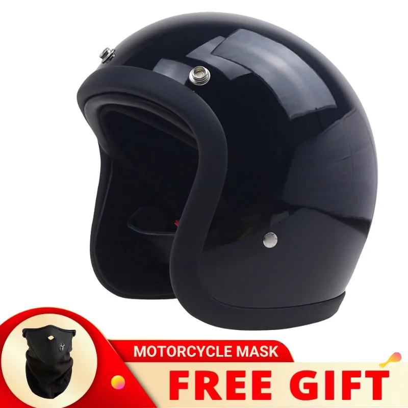 Universal Lightweight Retro Cruiser Helmet Men Women Electric Scooter Motorcycle Breathable Riding Safety Protective Headgear