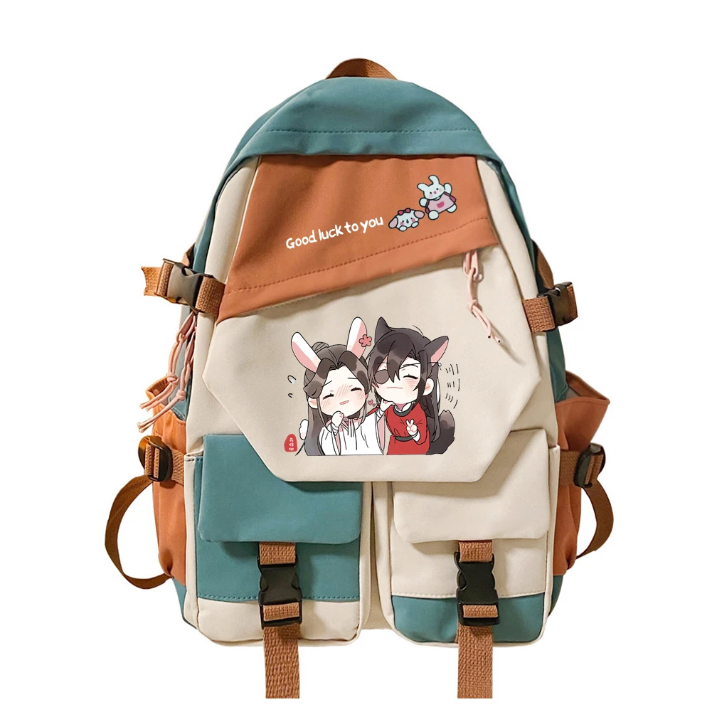 Mochila de Anime Tianguancifu God Blessing, mochila escolar Unisex para estudiantes, mochila de viaje para ordenador portátil de dibujos animados, regalos de moda para actividades al aire libre