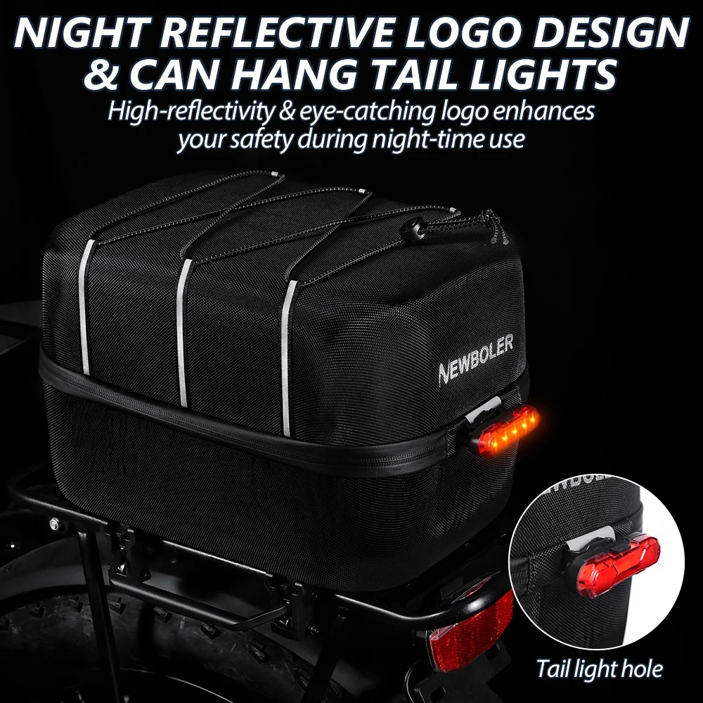 NEWBOLER E-Bike-Gepäckträgertasche 20L Schnellverschluss-Fahrradtasche Fahrradgepäck Geeignet für Outdoor-Reisen Einkaufen Fahrradzubehör – Detail 7
