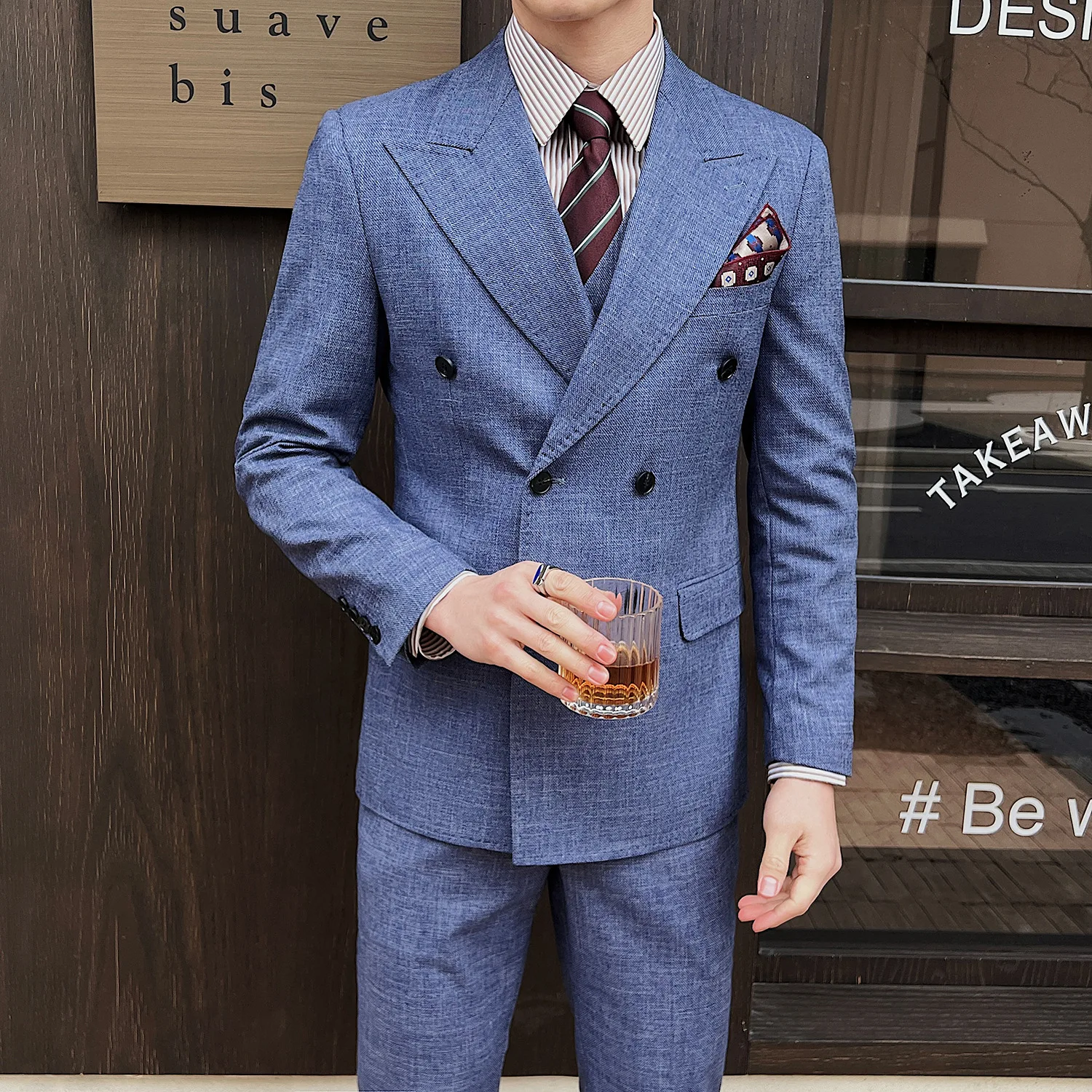 

HH331Men's business suits, formal casual Korean style, slim fit, wedding banquet