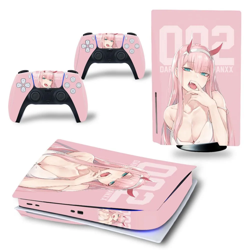 

Full Set Skins for Ps5 Control Compatible with Console Controller Ps5 Skins Disc Version, Vinyl Ps5 Stickers Disc Edition