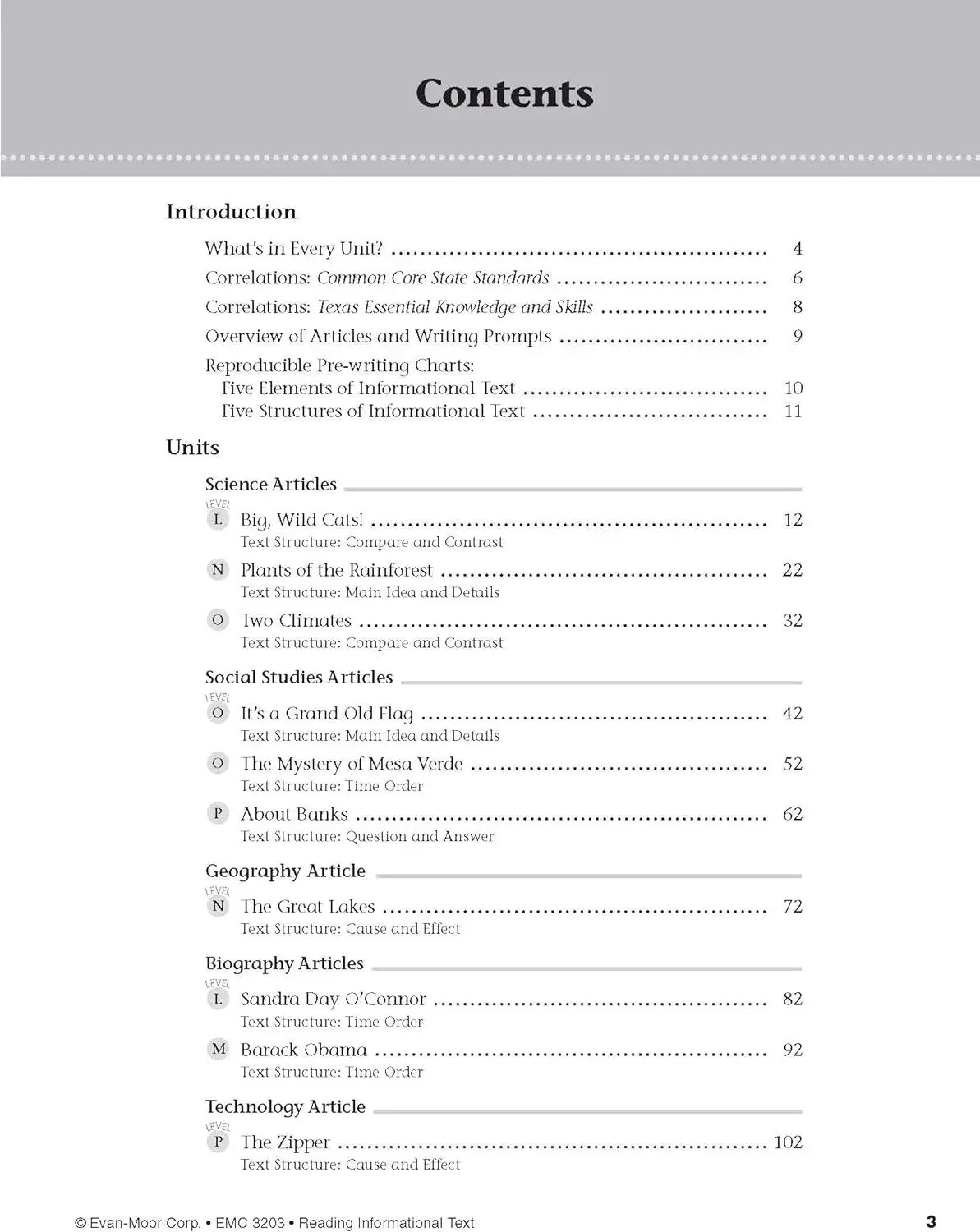Evan-Moor Reading Informational Text, Grade 3 Workbook,aged 5 6 7 8, English book 9781613689912