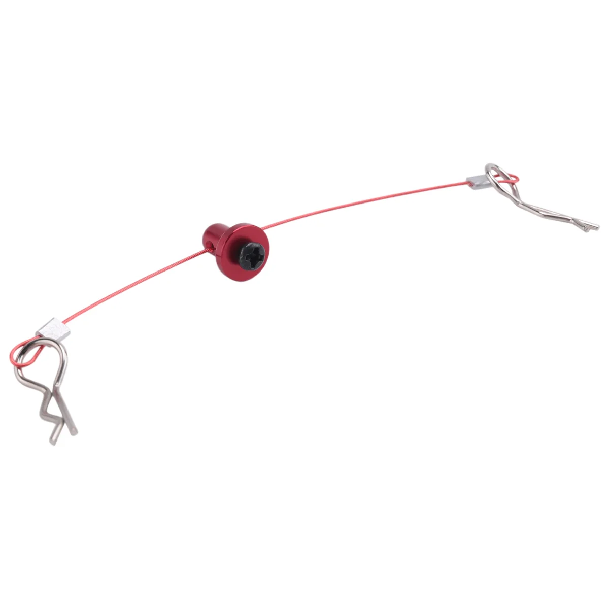 2Pcs Anti-Lost Body Shell Wire Clip Pin with Screw Retainer for //Arram/Axial 1/10 RC Car Spare Red