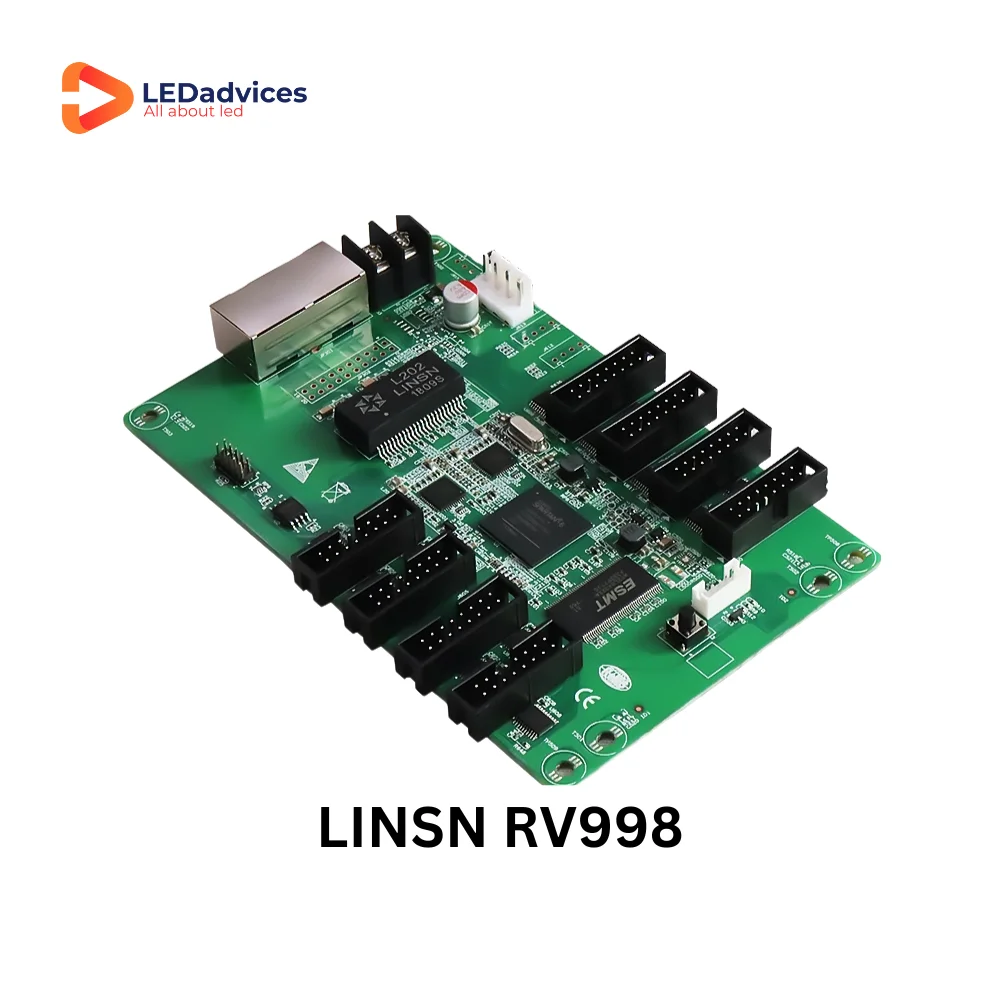 LINSN RV998 LED Screen LED Wall Video Receiver Control Card 8 HUB75 (supports 32 scans) 16P interface