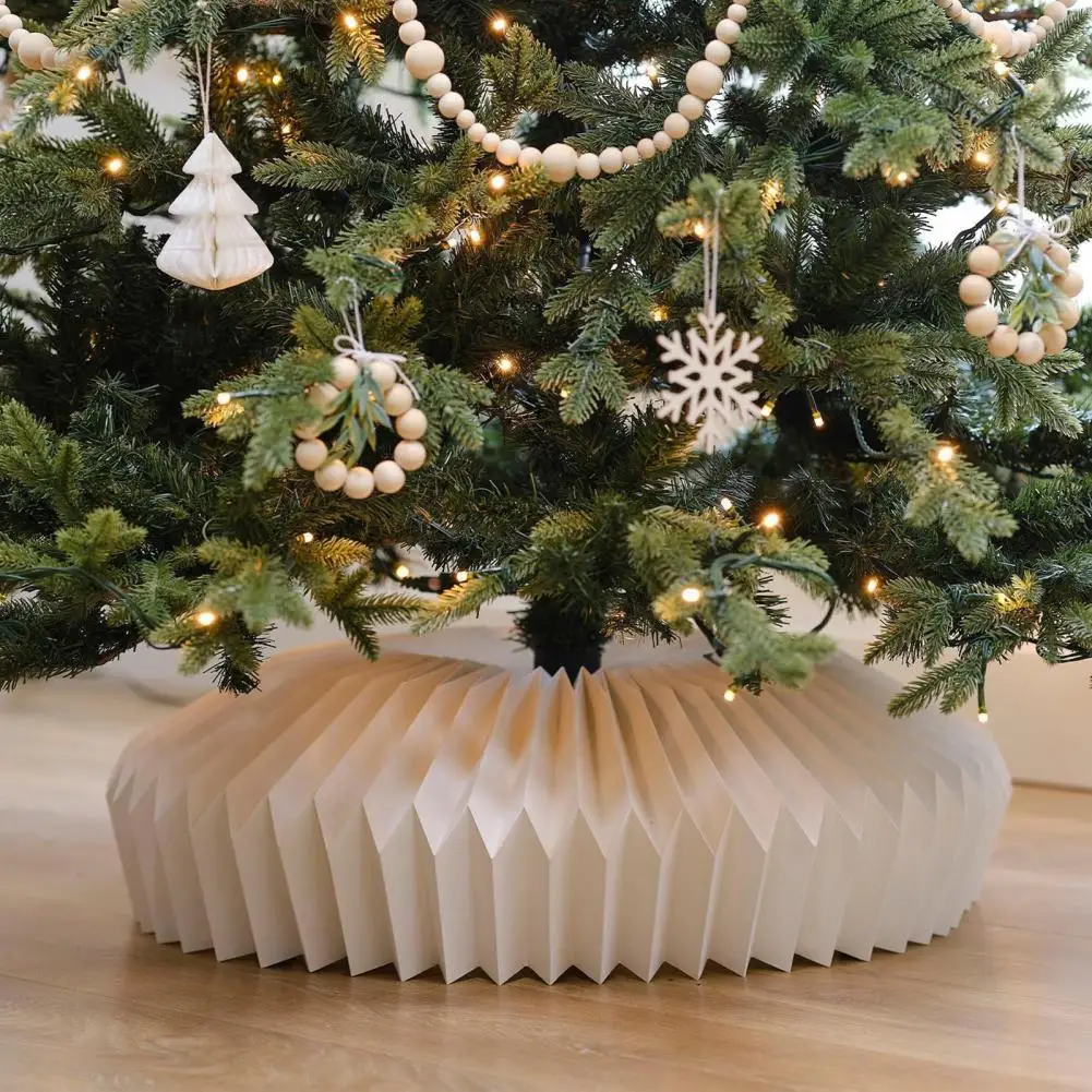 Unique Christmas Tree Decor Elegant Honeycomb Christmas Tree Collar for Artificial Trees Festive Holiday Decor Base for 6ft-9ft