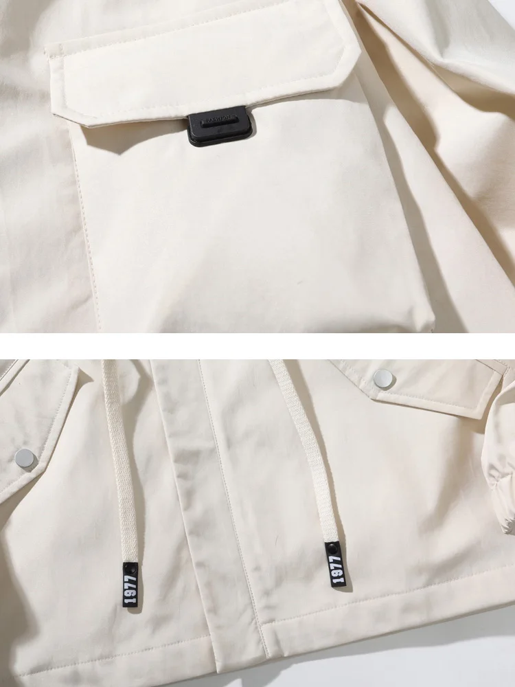 جاكيت كارجو رجالي بغطاء رأس ، معاطف مقاس كبير ، هودي للشارع المرتفع ، توب غير رسمي ، أزياء ملابس خارجية ، الخريف ، الشتاء ، 8XL #6