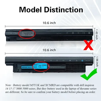 Baterie SKOWER 40Wh XCMRD pro Dell Inspiron 15 3521 3531 3537 3541 3542 15R 5537 5521 14R 3421 3437 5421 5437 Vostro 2421 2521 8 nejlepší prodej Baterie pro Dell 3542 - №1