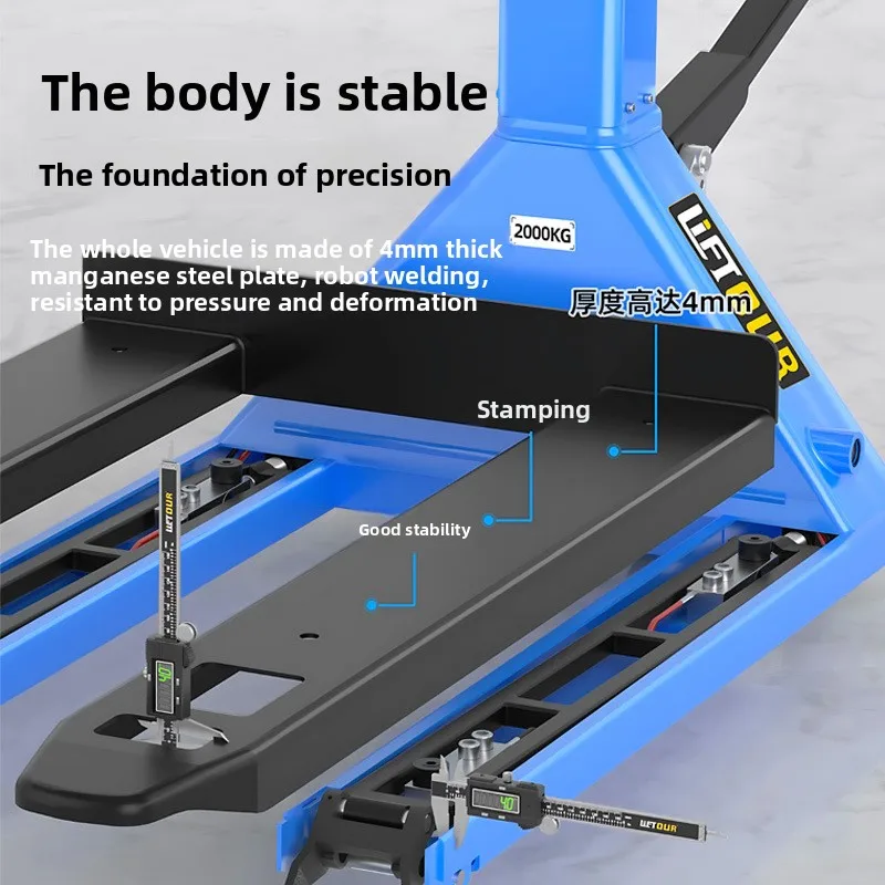 YJQ electronic forklift scale 2 tons 3 tons of cattle manual pallet truck warehousing logistics trolley