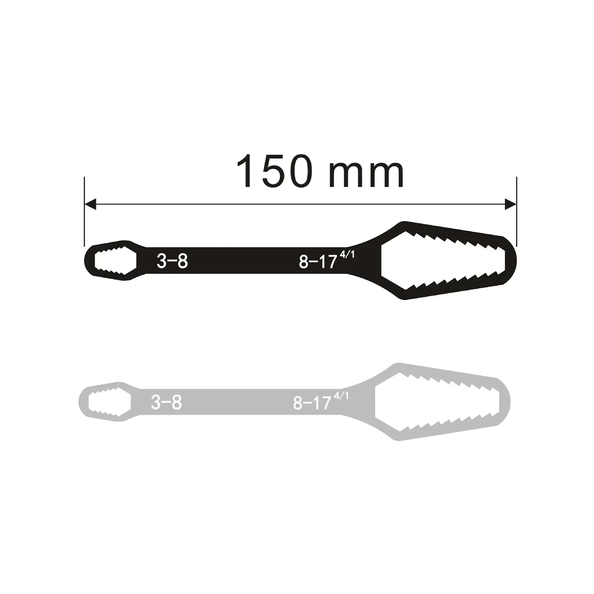 Universal Torx Wrench 3-17mm Adjustable Wrenches Board Double-head Self-tightening Torx Spanner Hand Repair Tools