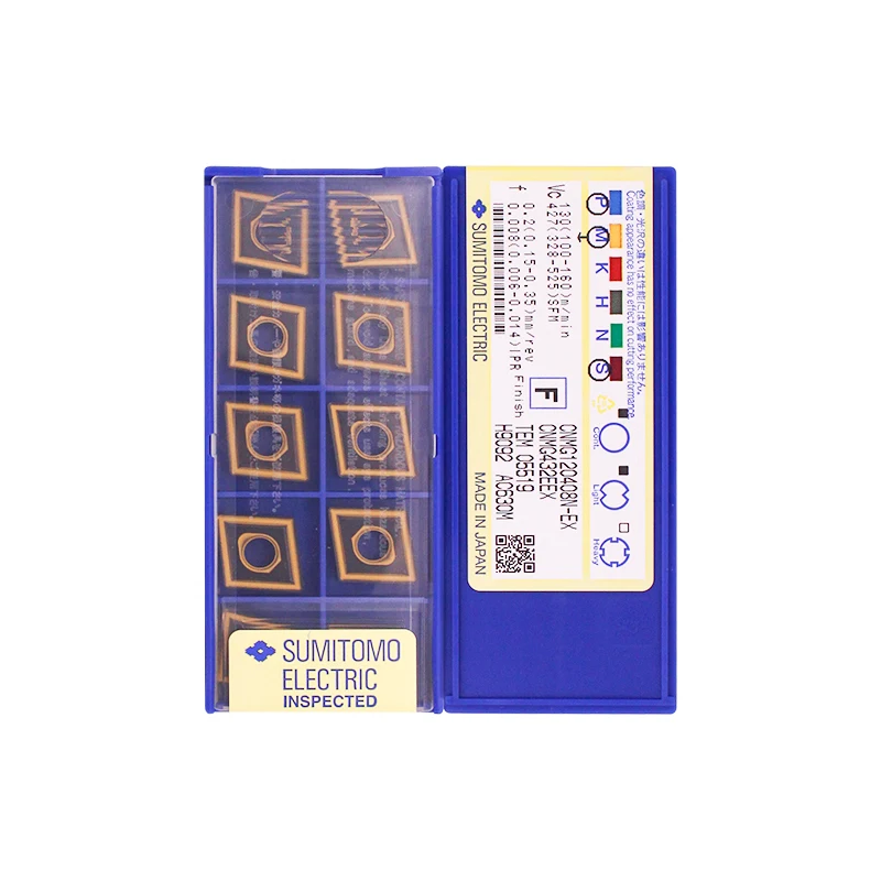 

Оригинальная токарная пластина SUMITOMO CNMG AC630M CNMG120402N-SU AC630M CNMG120404N-EX CNMG120404N-SU CNMG120404N-UP