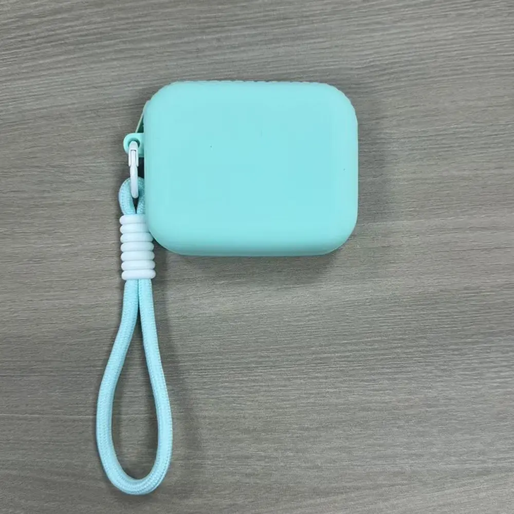 Fashion Silicone Coin Purse Soft Waterproof Data Cable Pouch Mini with Lanyard Headphone Key Storage Bag Travel