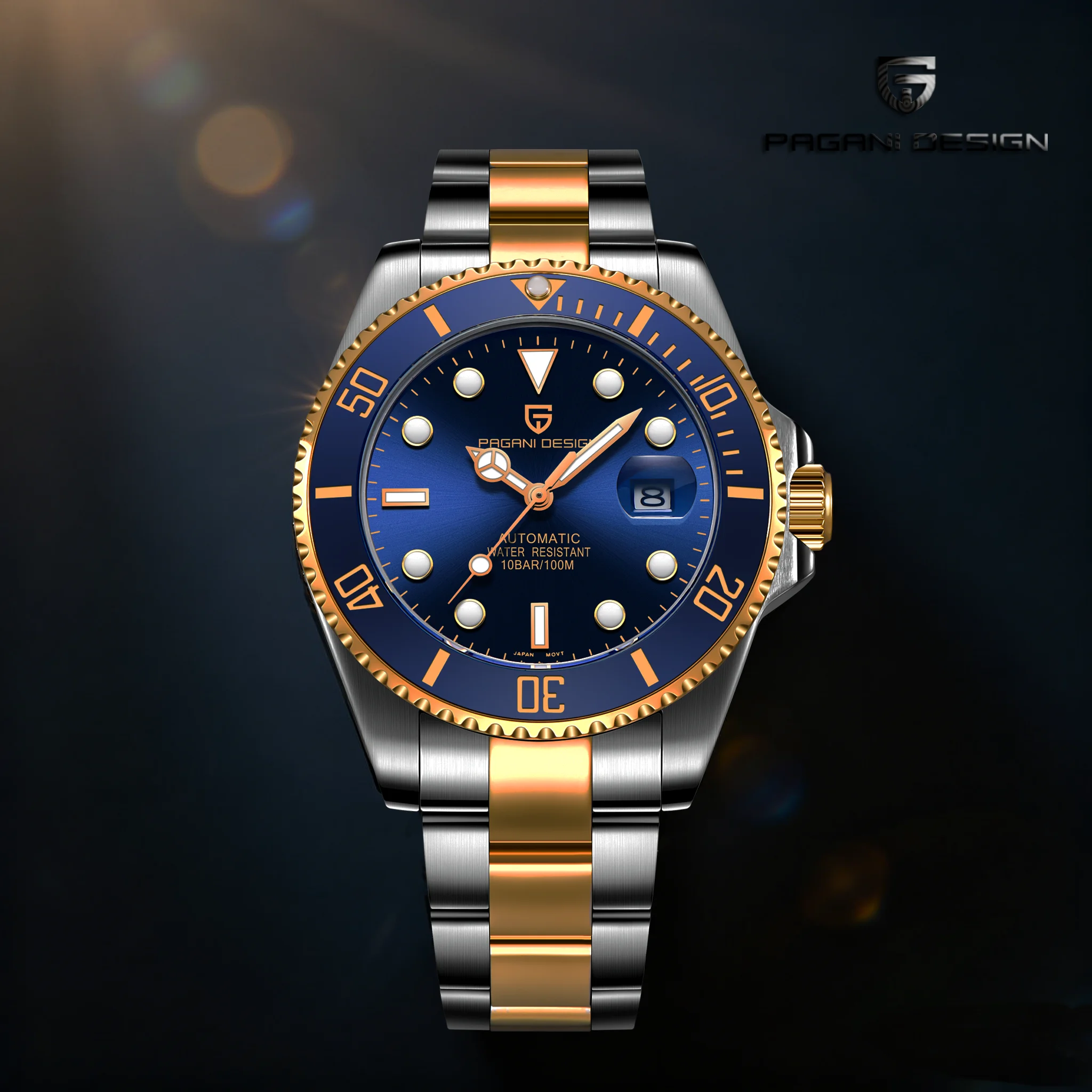 Pagani Design Luxury Men's Watch Sapphire Glass Stainless Steel Diving Machinery Watch Business Men's Automatic Watch
