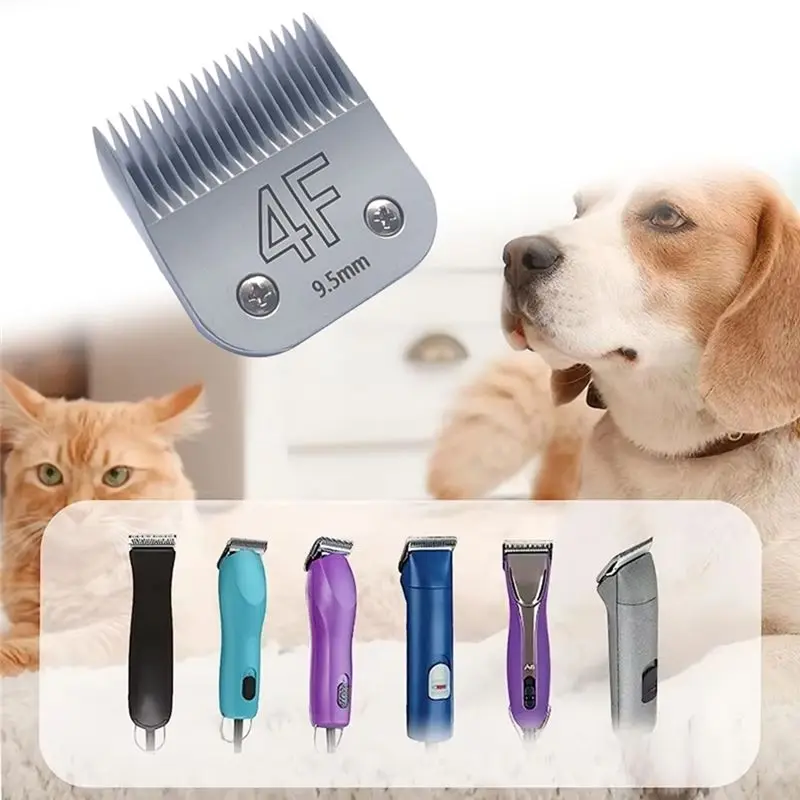 AS60-4F 9.5Mm Detachable Pet Dog Grooming Clipper Blade Replacement For Most Andis,Oster A5,Wahl KM10 Series Clipper