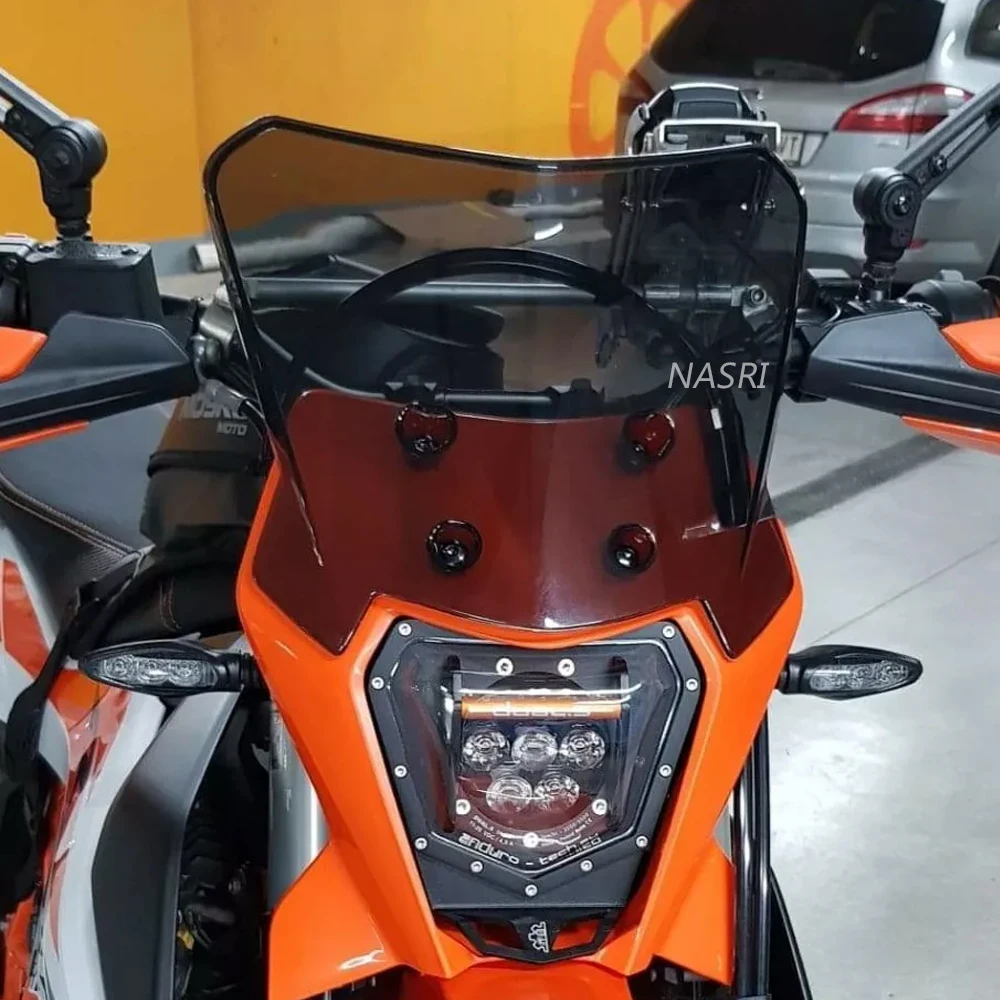 For All 690 SMCR ENDURO / EXC XC XCW 125-500 / Husavarna 701 SM/ENDURO 125-501 Motorcycle Windshield Windscreen Wind Deflector