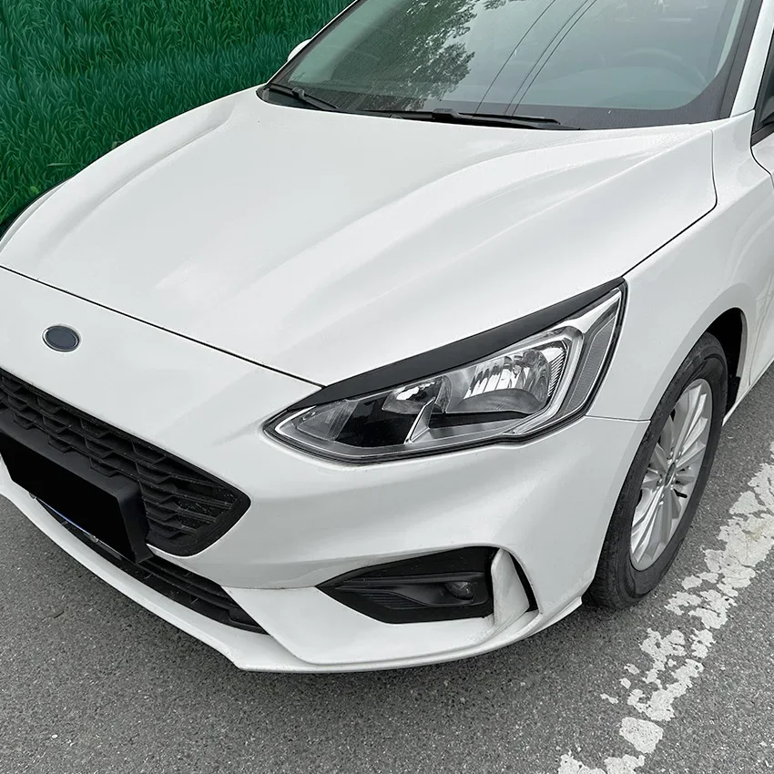 Pair Auto Headlights Eyebrow Eyelids Trim Sticker Cover Exterior For Ford Focus MK4 2019 2020 2021