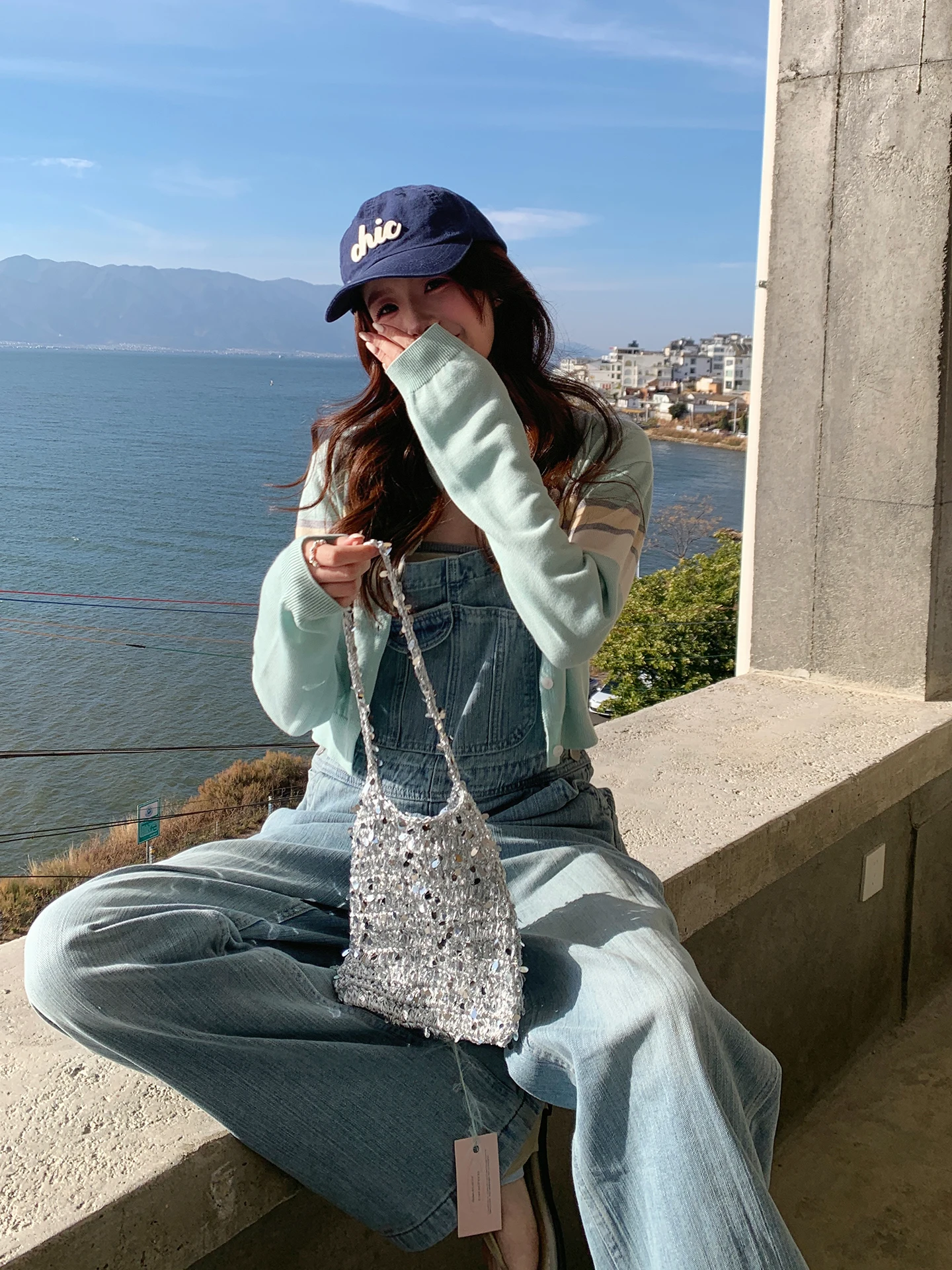 

Blue Denim Jeans High Waist Wide Leg Casual Versatile Strapl Anti-Aging Korean Sle Cotton Ladies Jeans Spring Summer Aut...