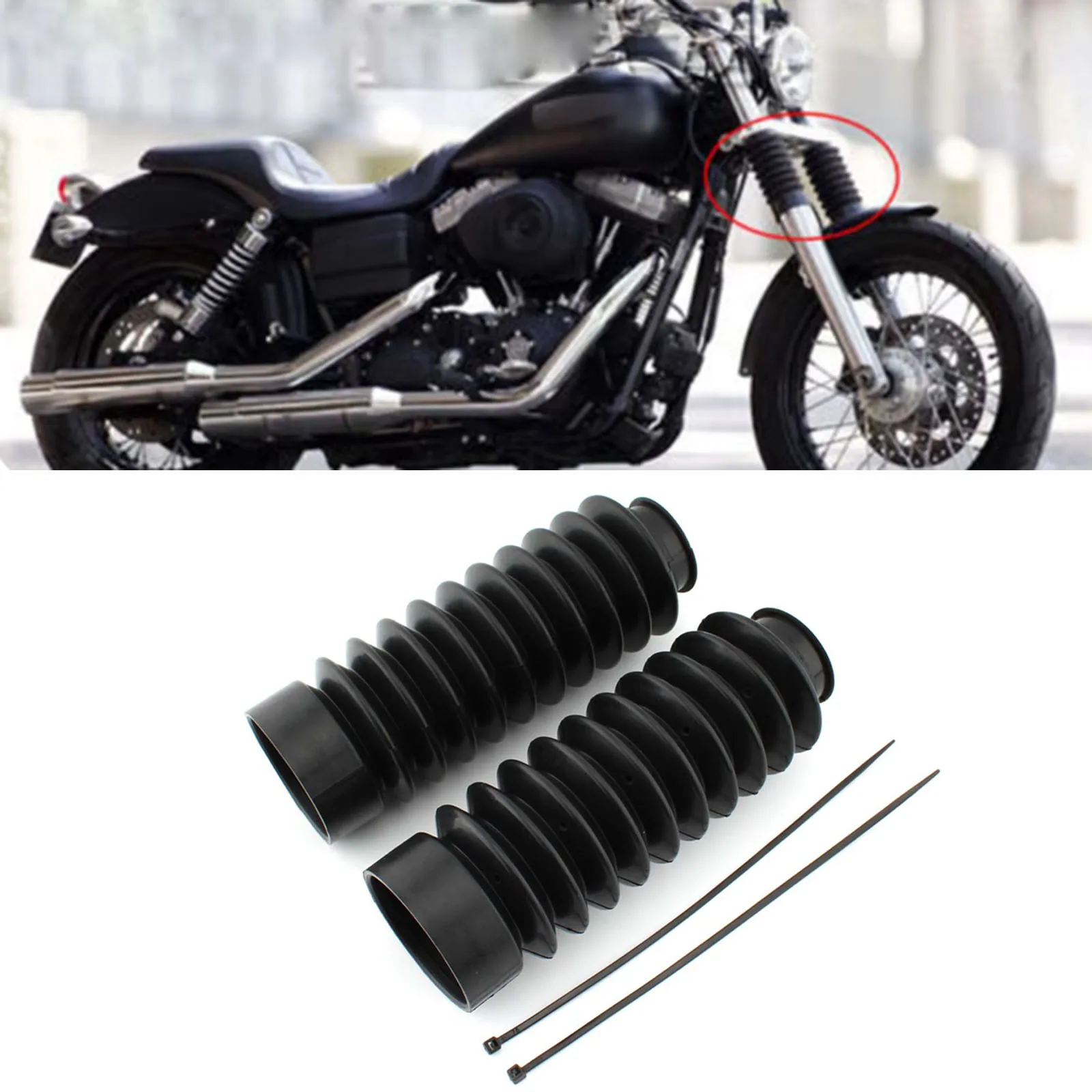 1 Pair Motorcycle Front Fork Shock Absorber Dust Cover Rubber Protector Protective For Honda CB400ss CB400 SS CB 400 CB500
