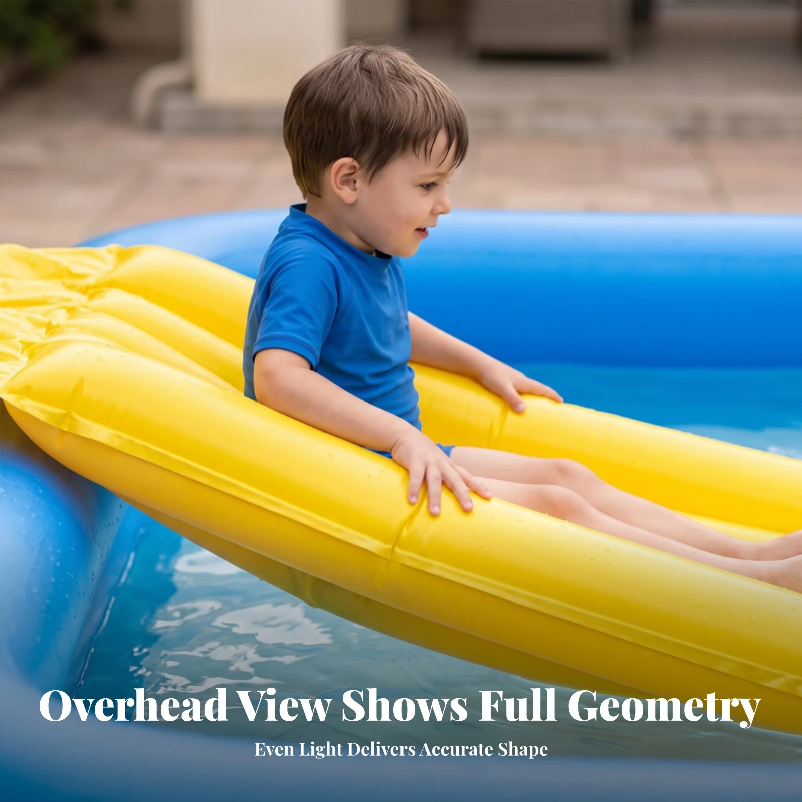 Inflatable Pool Slide Portable Floating Water Slide Toy Lightweight Reinforced for Children, Backyard