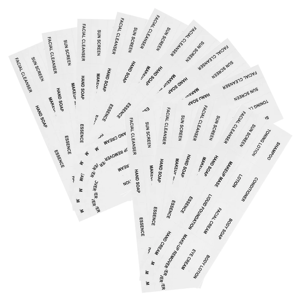 

Waterproof Labels for Travel Bottles Toiletries Bathroom Lotion Cream Dispensing Storage Classification Tags Transparent