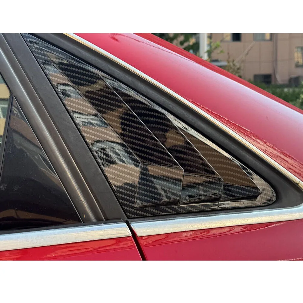 For Audi A4 A4L S4 B8 Sedan 2009-2016 Car Rear Louver Window Side Shutter Cover Trim Sticker Vent Scoop ABS Carbon Fiber ABS - view 6