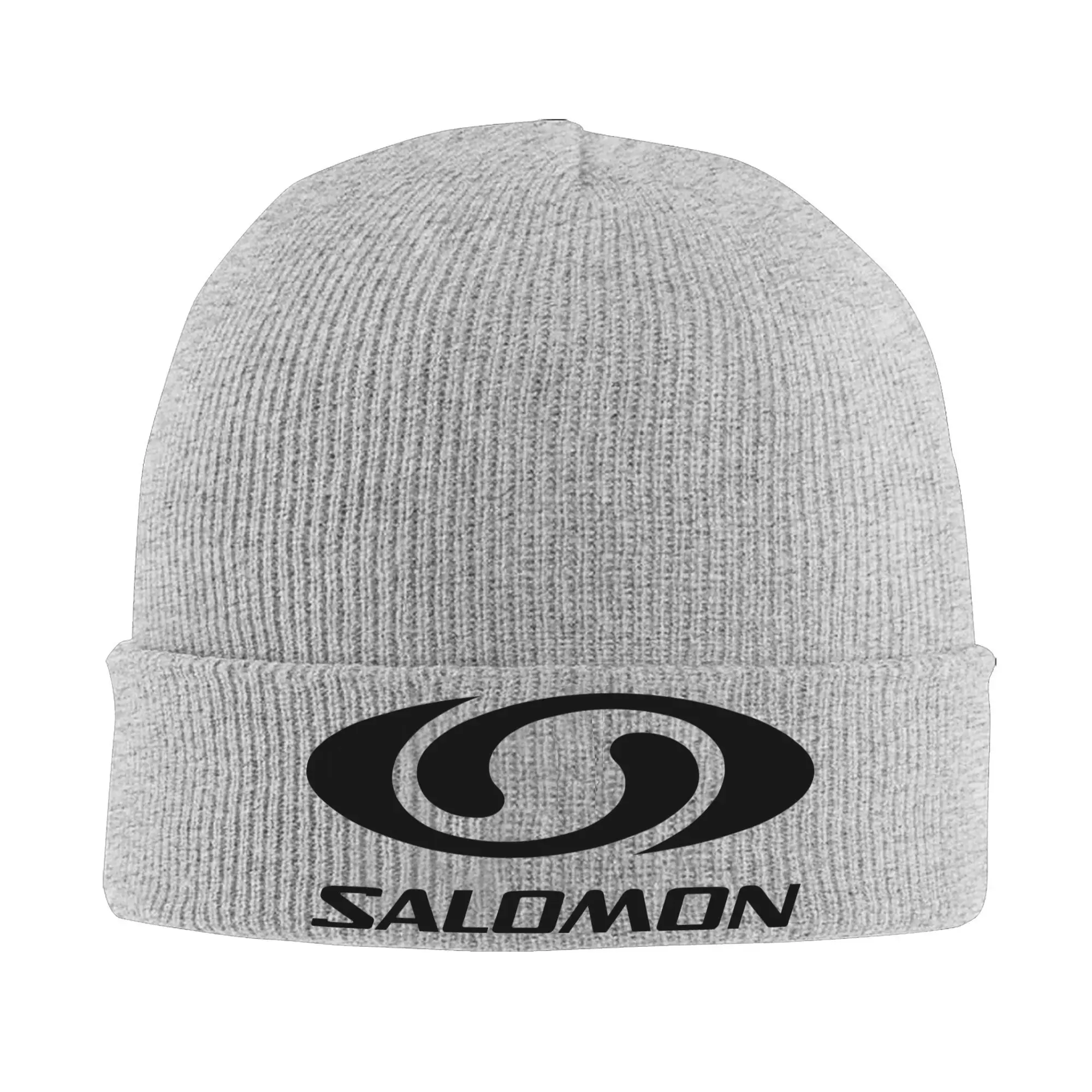 Salomons Logo Hat Autumn Winter Skullies Beanies Fashion  Cap Men Women Acrylic Skullcap