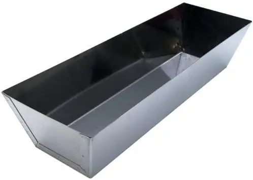 

13" Steel Mud Pan for Drywall - Sheared Edges for Easy Knife Cleaning, Rust Proof, Lightweight Heavy Duty