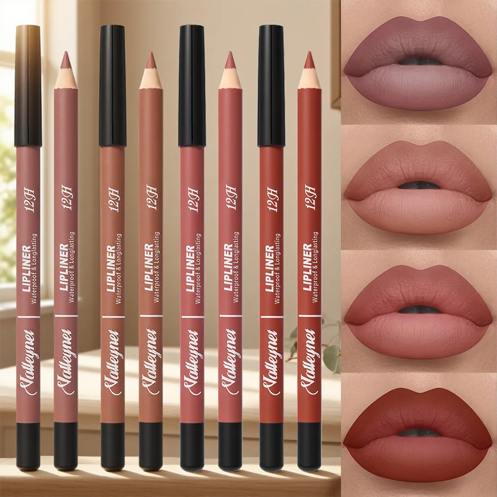 4 pezzi/set set di matite per labbra eyeliner rossetto opaco impermeabile a lunga durata set di matite per labbra cosmetici per labbra matita per trucco labbra opaca