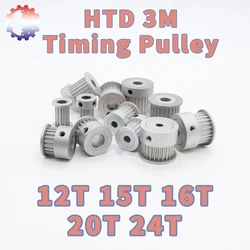 HTD3M Timing Pulley 12T 15T 16T 20T 24T 3M Pulleys 12Teeth 15Teeth 16Teeth 20Teeth 24Teeth HTD3M Gear HTD 3M Synchronous Wheel