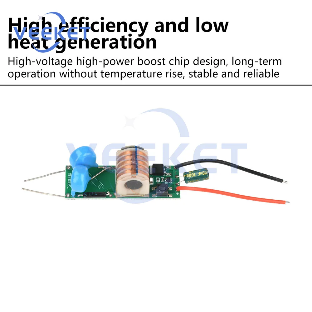 DC 3.3V-5V to DC 15-30KV Arc Igniter High Voltage Module Adjustable High Power High Voltage Booster Module High Voltage Coil