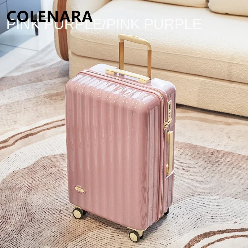 Imagem -06 - Colenara-universal Roda Rolando Mala Grande Capacidade Bagagem Trolley Case Case de Carregamento Usb Caixa de Embarque 20 22 24 26 28 30