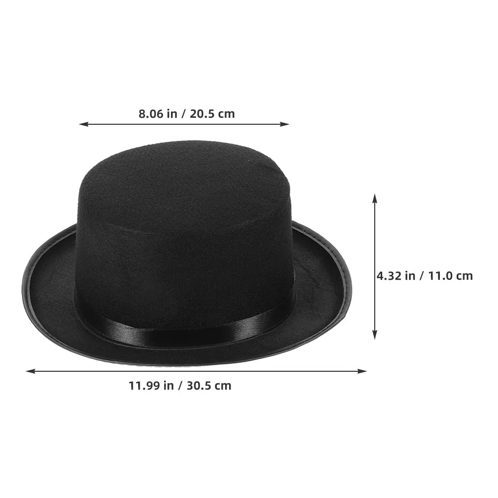 1Set Deluxe Black Top Hat Costume Detective Role Play Accessories Bow Tie Gloves Magician Party Halloween Detective Role Play