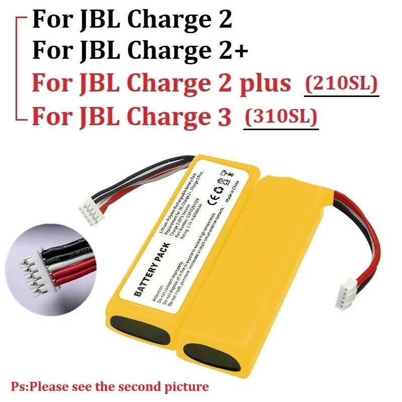 Dwie wersje 6800mAh dla JBL Charge2 Charge 2 + GSP1029102R 210SL dla JBL Charge 2plus bateria Audio 310SL dla JBL Charge 3