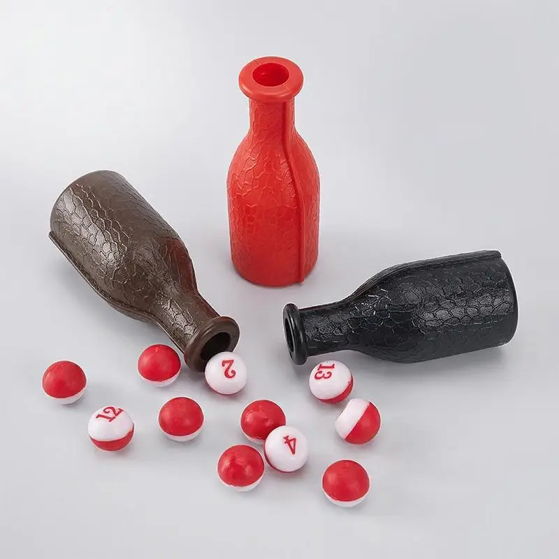 Billiard Shake Bottle Set Durable Textured Surface Numbered Balls For Home Pool Bar Game Night Party Events