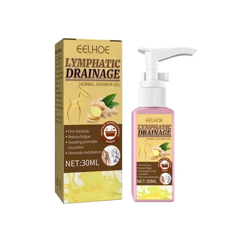 Gel mandi Herbal drainase limfatik wanita, Gel Mandi kulit Pengencang kulit, pembersihan dalam dan pembentuk badan 30ml