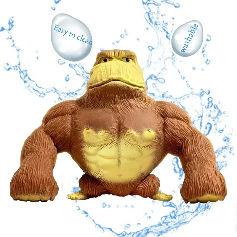 بسط الغراء الرمال مليئة المطاط الغوريلا لطيف اسفنجي القرد الحيوان عالية المرونة لمط الهدايا الإبداعية ديكور المنزل