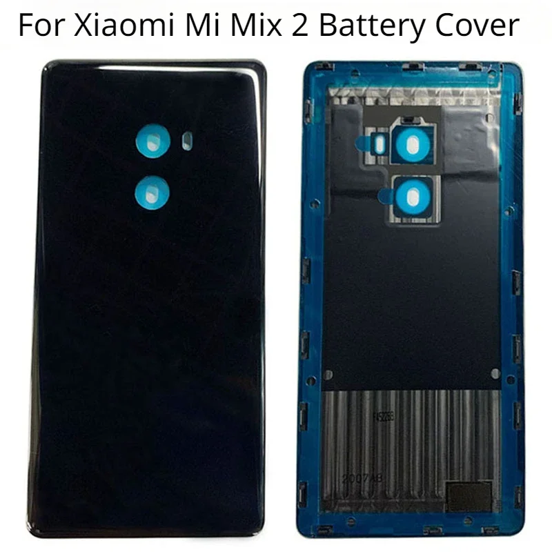 

Крышка батарейного отсека для Xiaomi Mi Mix 2, задняя панель, корпус для Xiaomi Mi Mix 2, задняя крышка с логотипом, запасные части