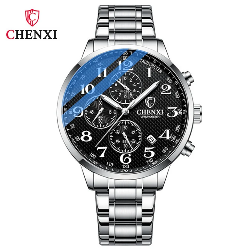 CHENXI 947 Man WristWatch Business Chronograph Men Watch Genuine Leather  Sport Male Clock