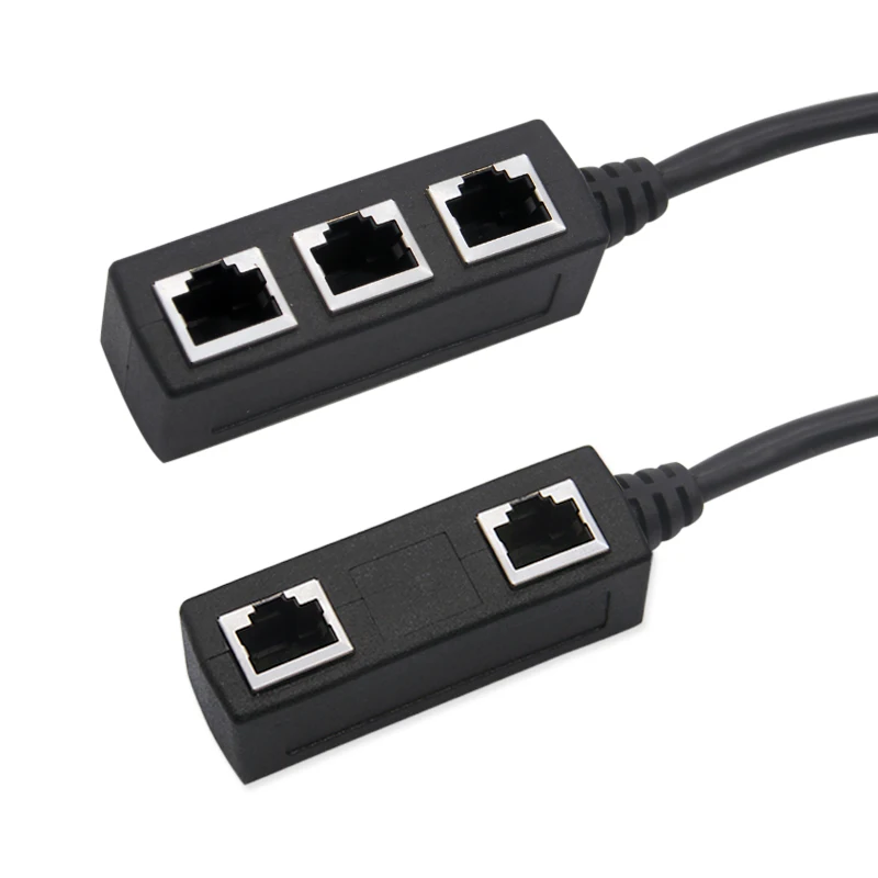 RJ45 Ethernet Cable Splitter Network Adapter,Ethernet Splitter 1 to 2/3/4 Cable Suitable Super LAN Ethernet Connector Adapter