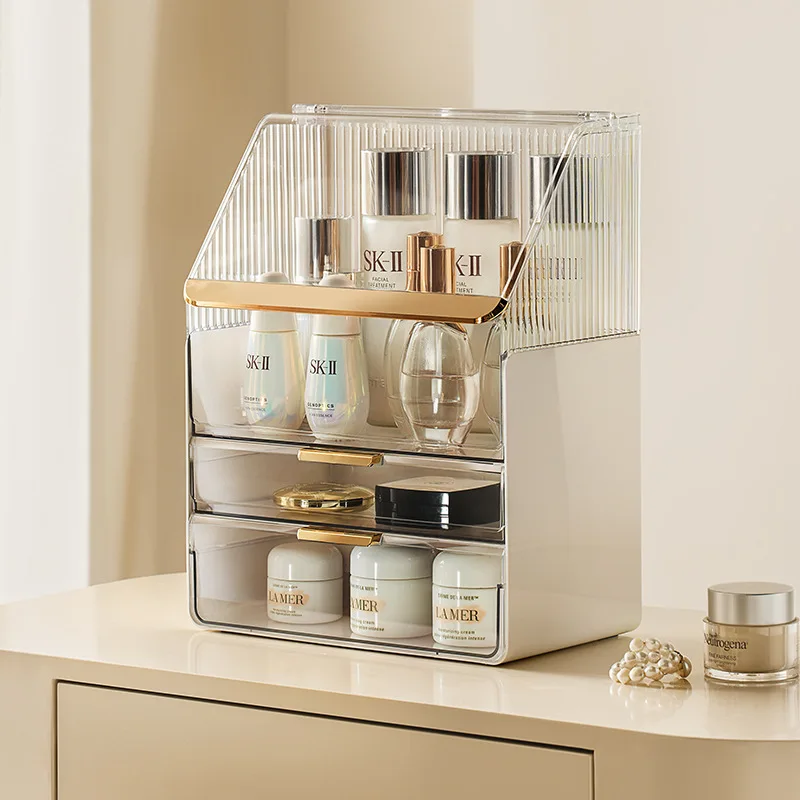 

Desktop Makeup Container Drawer Large Boxes Cosmetic Large Capacity Storage Nail Jewelry Container Sundries Lipstick Organizer
