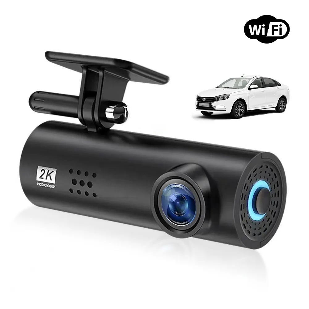 Dashcam per auto nascosta 2K WiFi APP Controllo Dashcam compatta All'interno della cabina Registrazione di sorveglianza Allarme di rilevamento del movimento