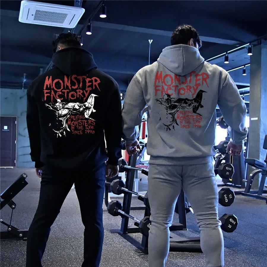 Homens de fitness moda moletom com capuz masculino outono algodão hoodie moda casual com capuz quente homem jogger treino roupas esportivas topos